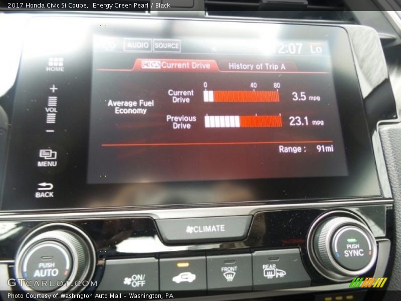 Energy Green Pearl / Black 2017 Honda Civic Si Coupe