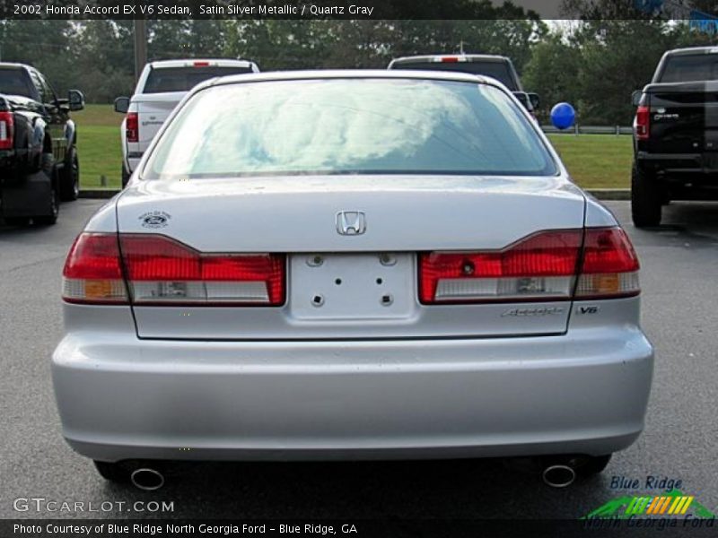 Satin Silver Metallic / Quartz Gray 2002 Honda Accord EX V6 Sedan