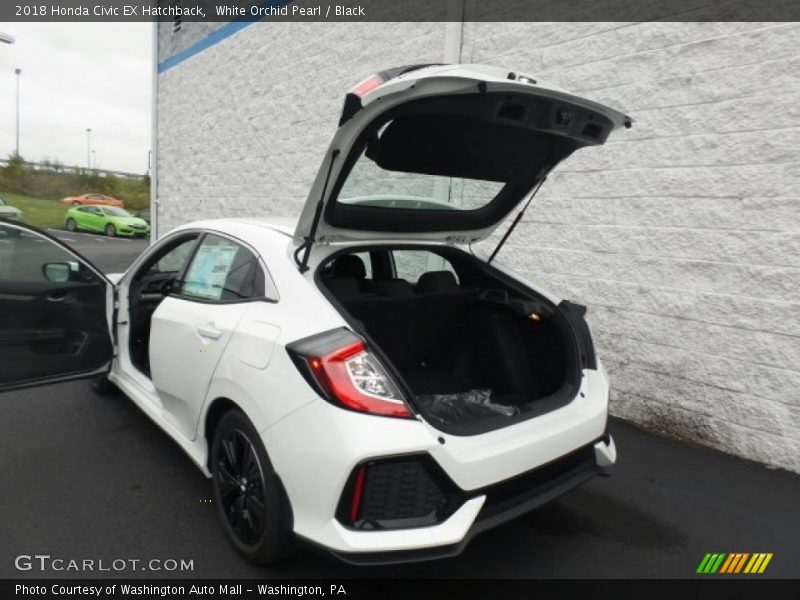 White Orchid Pearl / Black 2018 Honda Civic EX Hatchback