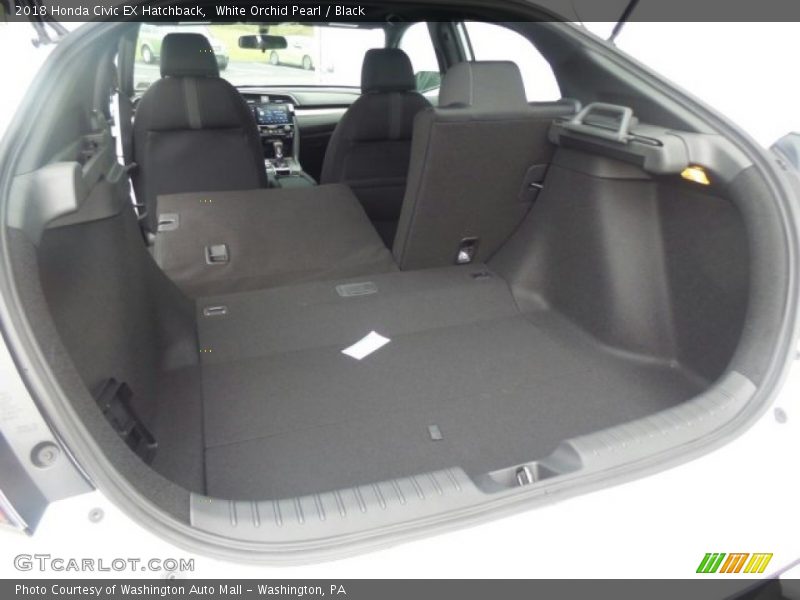 White Orchid Pearl / Black 2018 Honda Civic EX Hatchback