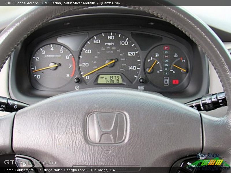 Satin Silver Metallic / Quartz Gray 2002 Honda Accord EX V6 Sedan