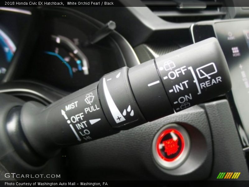 White Orchid Pearl / Black 2018 Honda Civic EX Hatchback