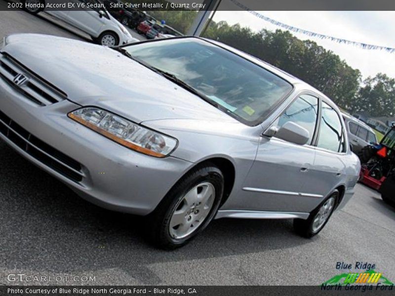 Satin Silver Metallic / Quartz Gray 2002 Honda Accord EX V6 Sedan