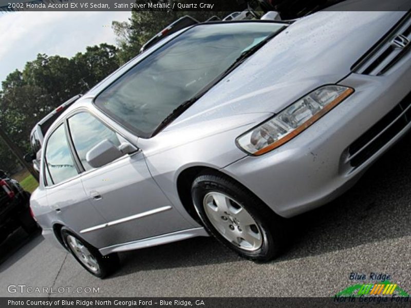 Satin Silver Metallic / Quartz Gray 2002 Honda Accord EX V6 Sedan