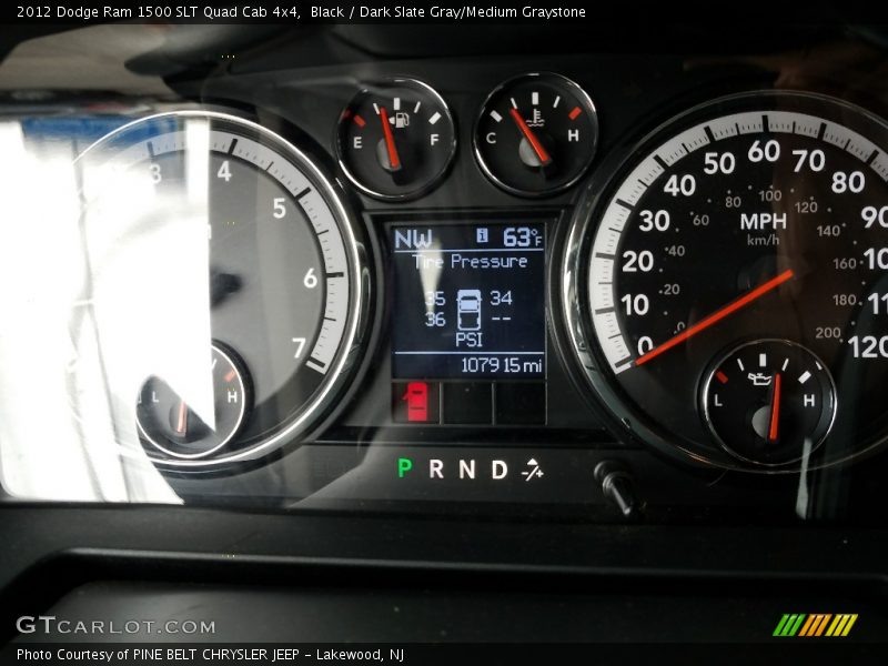 Black / Dark Slate Gray/Medium Graystone 2012 Dodge Ram 1500 SLT Quad Cab 4x4