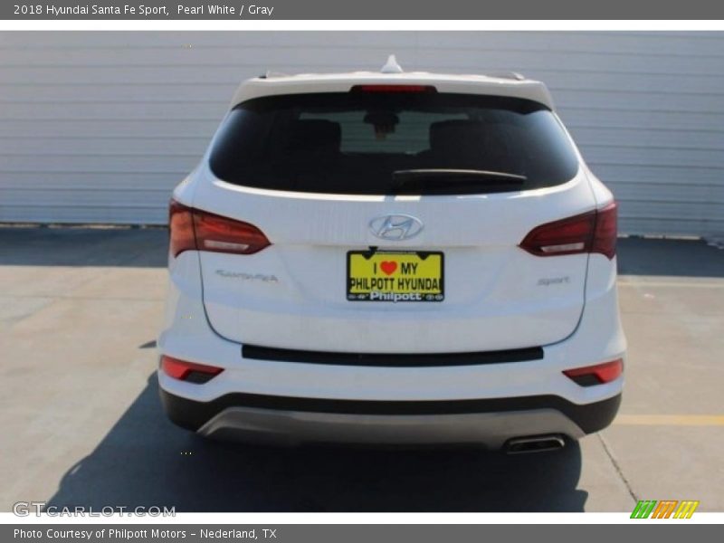 Pearl White / Gray 2018 Hyundai Santa Fe Sport