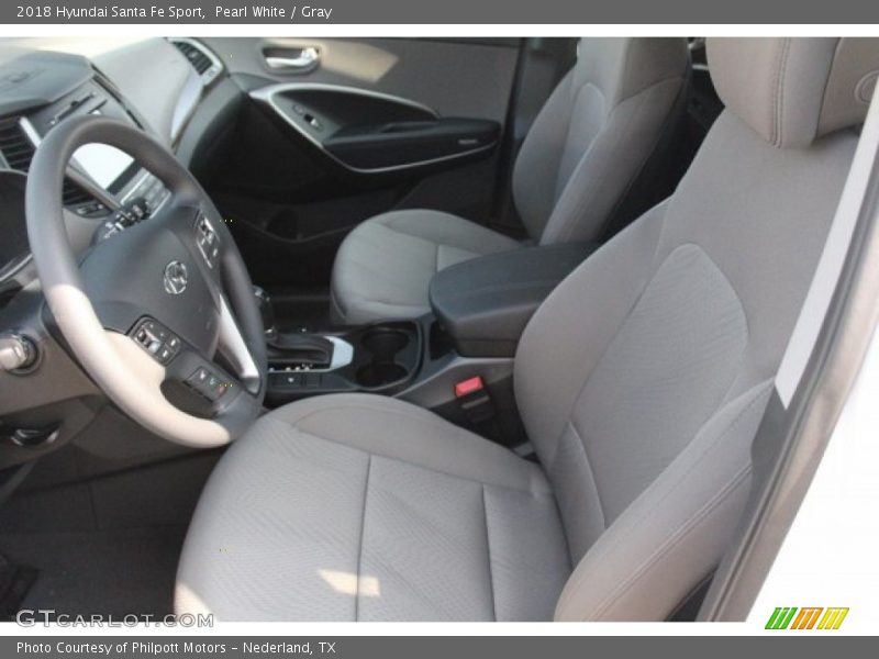 Pearl White / Gray 2018 Hyundai Santa Fe Sport
