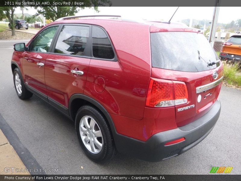 Spicy Red / Beige 2011 Kia Sorento LX AWD