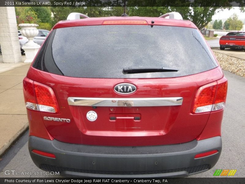 Spicy Red / Beige 2011 Kia Sorento LX AWD