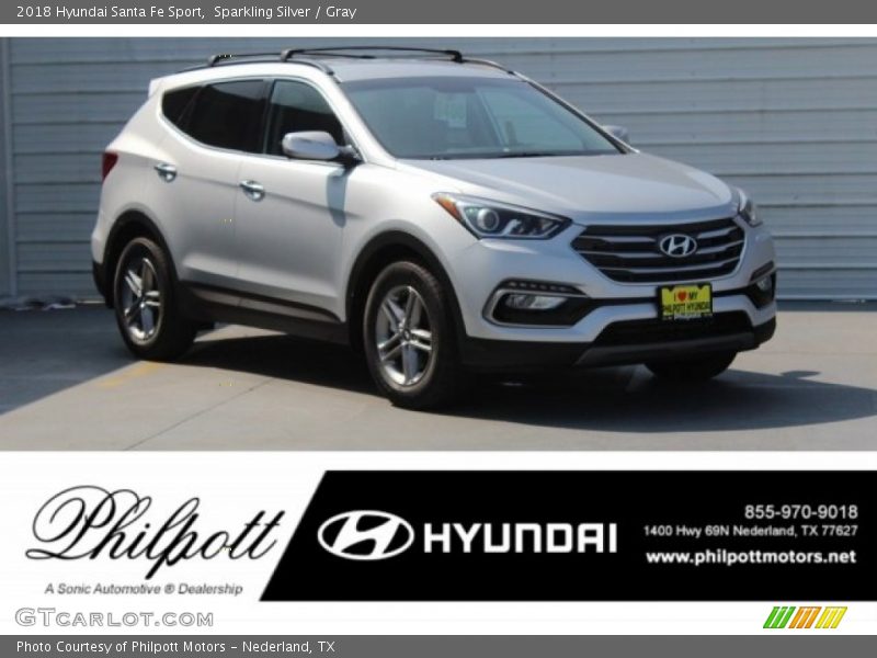 Sparkling Silver / Gray 2018 Hyundai Santa Fe Sport