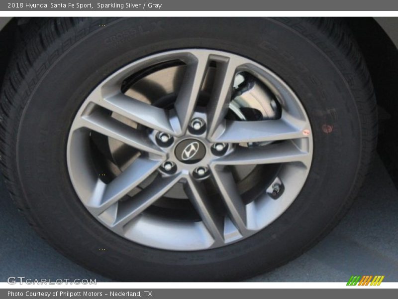 Sparkling Silver / Gray 2018 Hyundai Santa Fe Sport