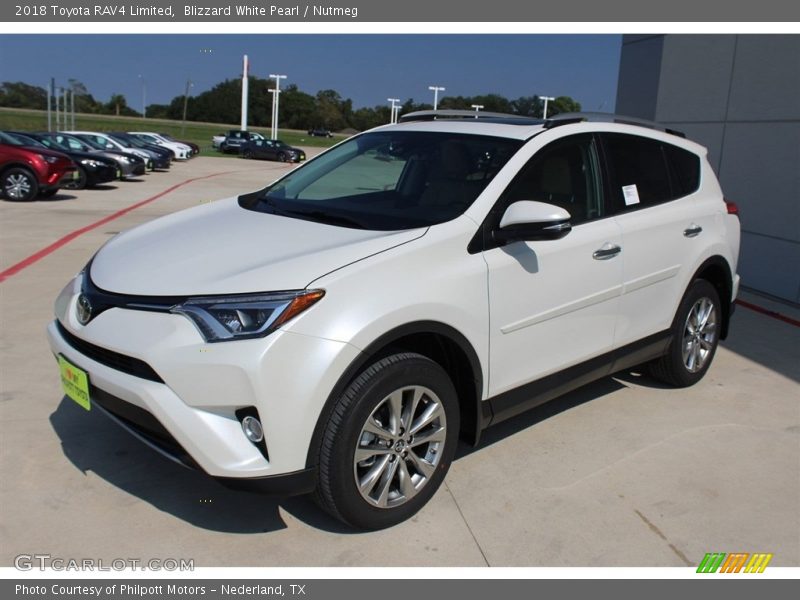 Blizzard White Pearl / Nutmeg 2018 Toyota RAV4 Limited