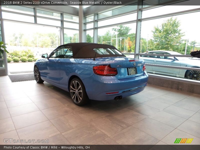 Seaside Blue Metallic / Oyster/Black 2018 BMW 2 Series 230i xDrive Convertible