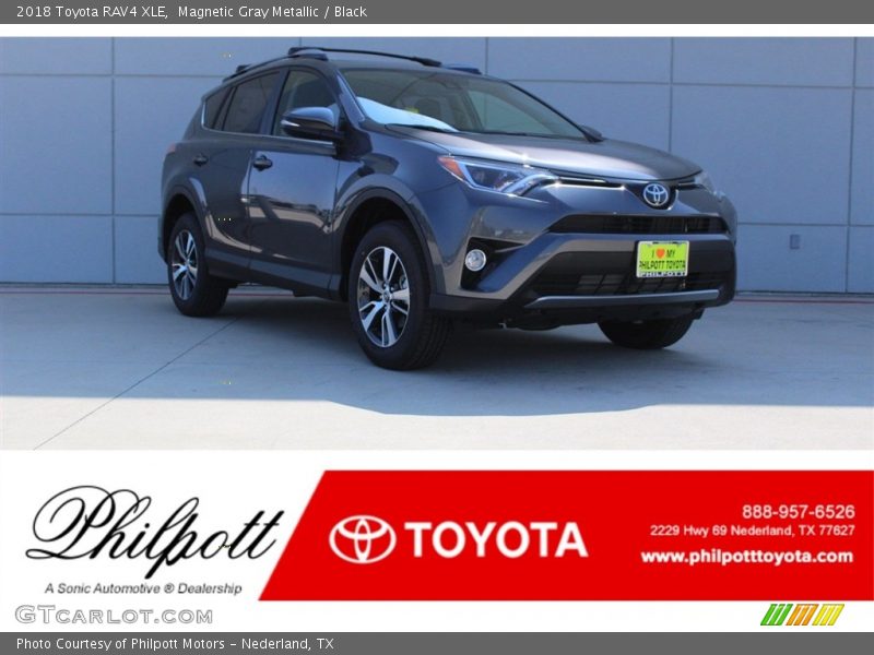 Magnetic Gray Metallic / Black 2018 Toyota RAV4 XLE