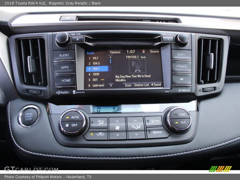 Magnetic Gray Metallic / Black 2018 Toyota RAV4 XLE