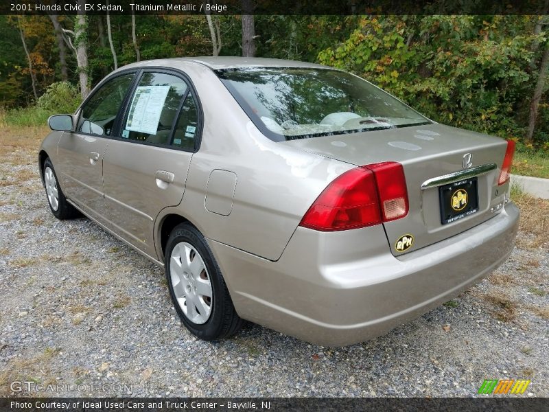 Titanium Metallic / Beige 2001 Honda Civic EX Sedan