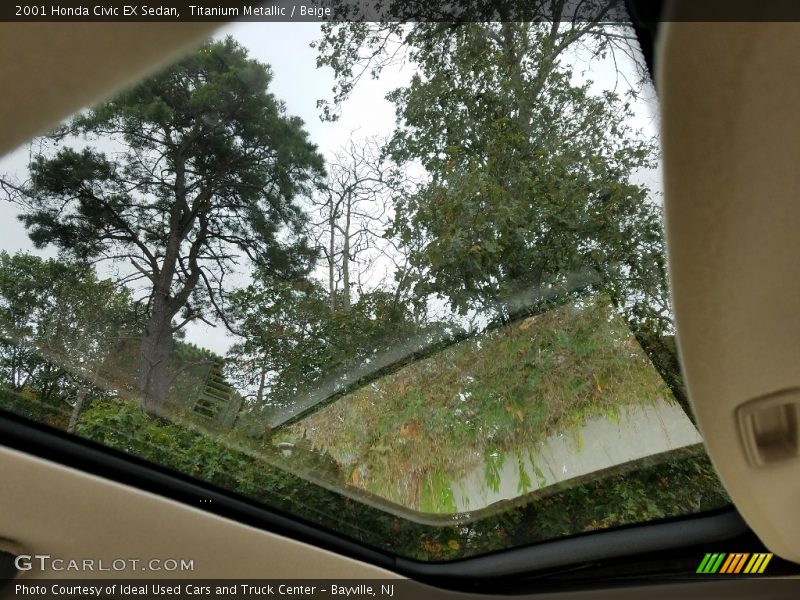 Titanium Metallic / Beige 2001 Honda Civic EX Sedan