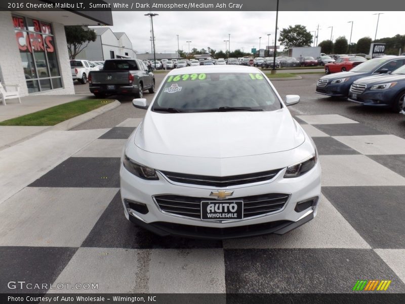 Summit White / Dark Atmosphere/Medium Ash Gray 2016 Chevrolet Malibu LT