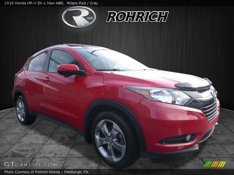 Milano Red / Gray 2016 Honda HR-V EX-L Navi AWD