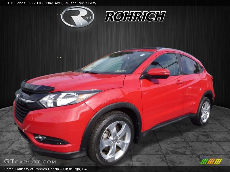 Milano Red / Gray 2016 Honda HR-V EX-L Navi AWD