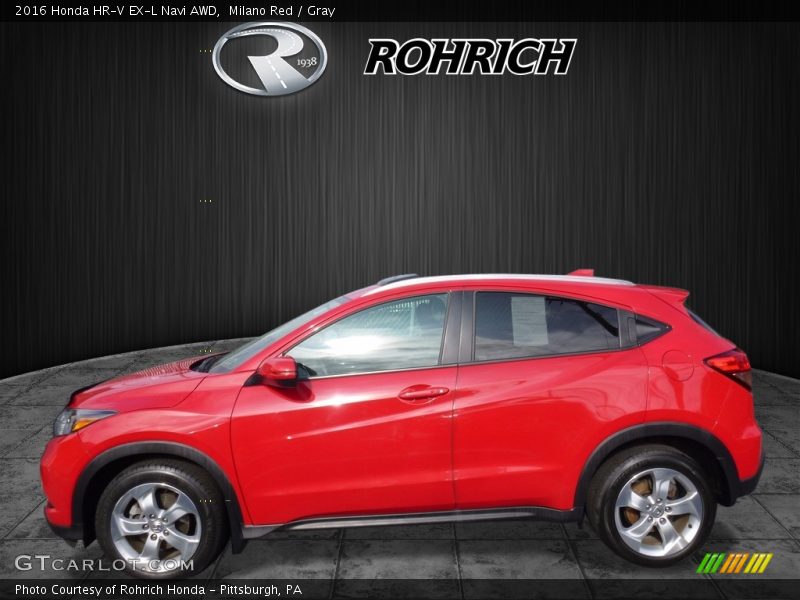 Milano Red / Gray 2016 Honda HR-V EX-L Navi AWD