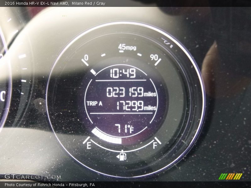 Milano Red / Gray 2016 Honda HR-V EX-L Navi AWD