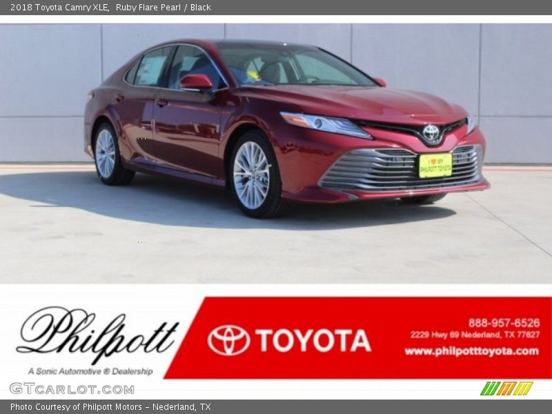 Ruby Flare Pearl / Black 2018 Toyota Camry XLE