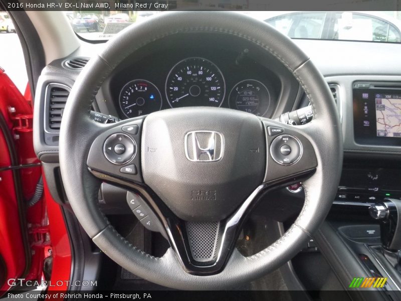 Milano Red / Gray 2016 Honda HR-V EX-L Navi AWD