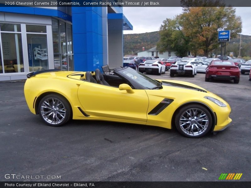 Corvette Racing Yellow Tintcoat / Jet Black 2016 Chevrolet Corvette Z06 Convertible