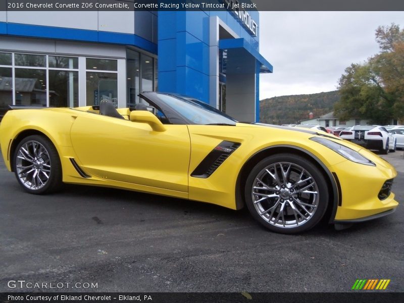 Corvette Racing Yellow Tintcoat / Jet Black 2016 Chevrolet Corvette Z06 Convertible