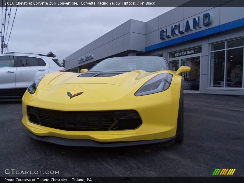 Corvette Racing Yellow Tintcoat / Jet Black 2016 Chevrolet Corvette Z06 Convertible