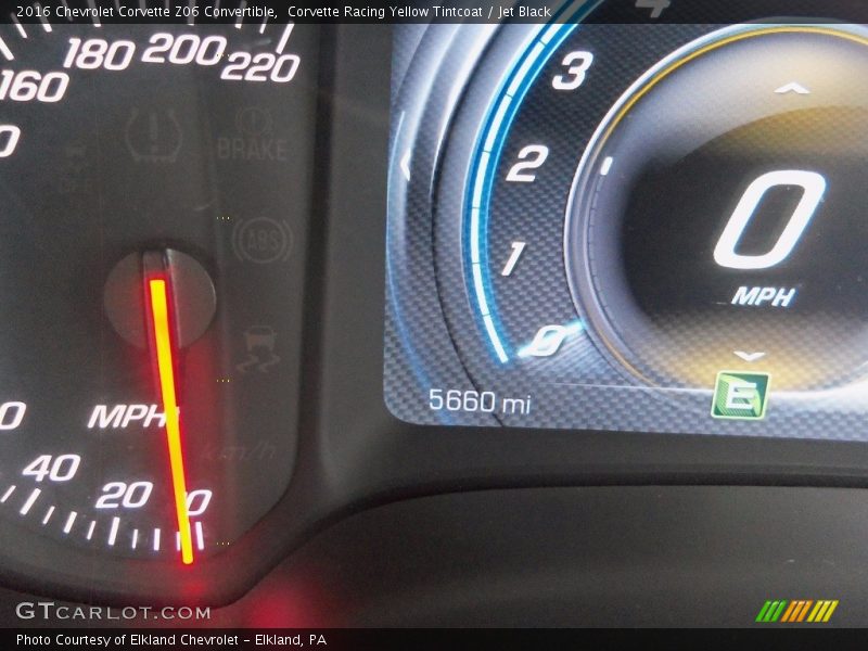 Corvette Racing Yellow Tintcoat / Jet Black 2016 Chevrolet Corvette Z06 Convertible