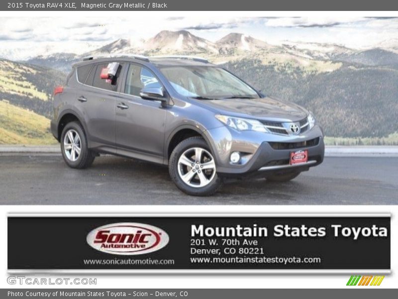 Magnetic Gray Metallic / Black 2015 Toyota RAV4 XLE