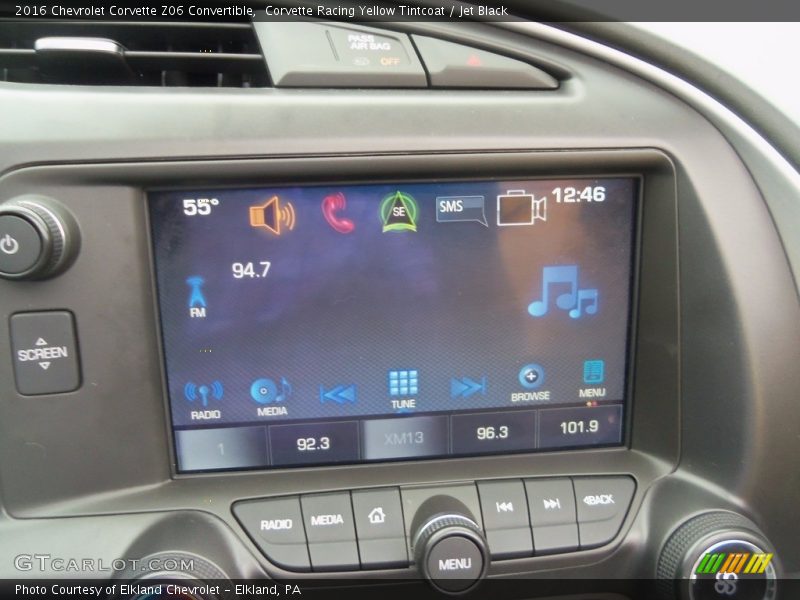 Corvette Racing Yellow Tintcoat / Jet Black 2016 Chevrolet Corvette Z06 Convertible