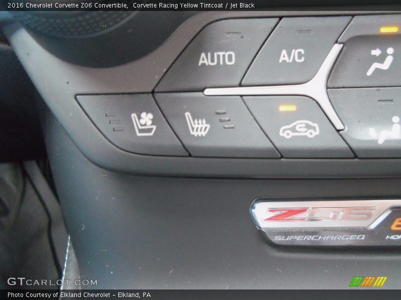 Corvette Racing Yellow Tintcoat / Jet Black 2016 Chevrolet Corvette Z06 Convertible