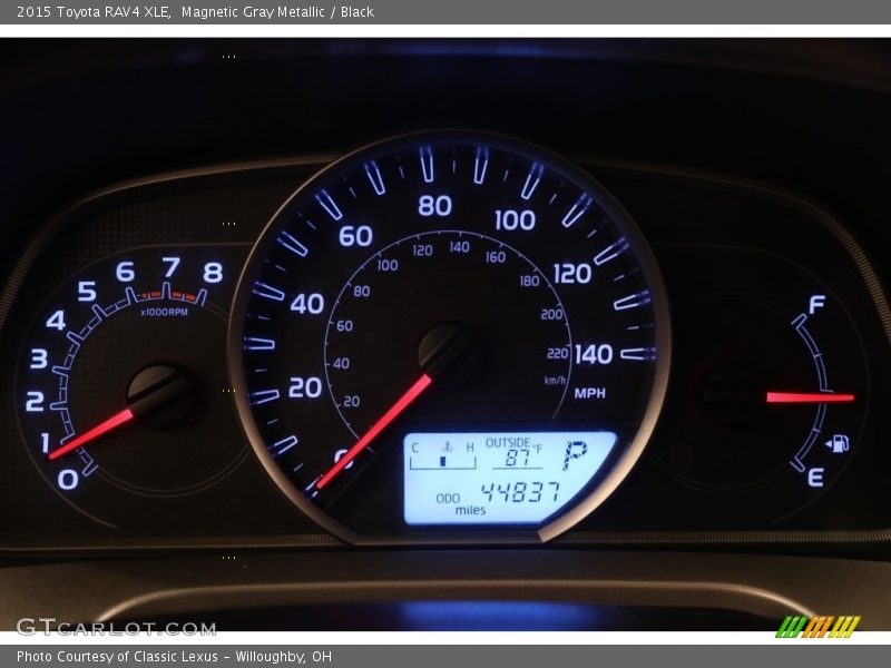 Magnetic Gray Metallic / Black 2015 Toyota RAV4 XLE