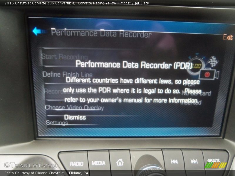 Corvette Racing Yellow Tintcoat / Jet Black 2016 Chevrolet Corvette Z06 Convertible