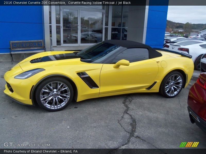 Corvette Racing Yellow Tintcoat / Jet Black 2016 Chevrolet Corvette Z06 Convertible