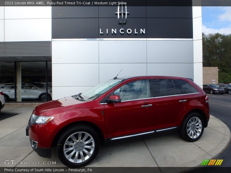 Ruby Red Tinted Tri-Coat / Medium Light Stone 2013 Lincoln MKX AWD