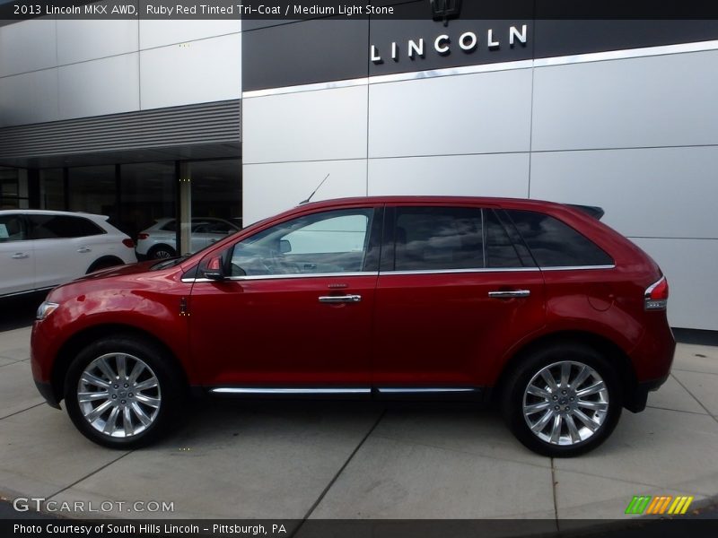 Ruby Red Tinted Tri-Coat / Medium Light Stone 2013 Lincoln MKX AWD