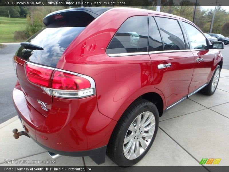 Ruby Red Tinted Tri-Coat / Medium Light Stone 2013 Lincoln MKX AWD