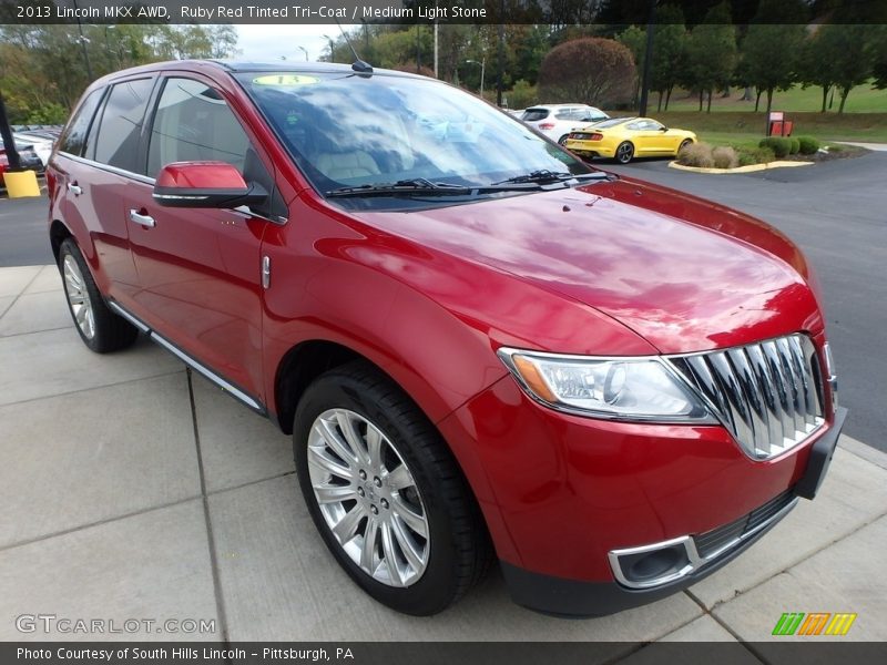 Ruby Red Tinted Tri-Coat / Medium Light Stone 2013 Lincoln MKX AWD