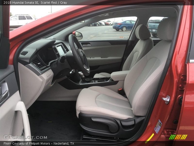 Scarlet Red / Gray 2018 Hyundai Sonata SE