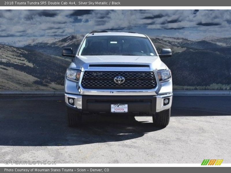 Silver Sky Metallic / Black 2018 Toyota Tundra SR5 Double Cab 4x4