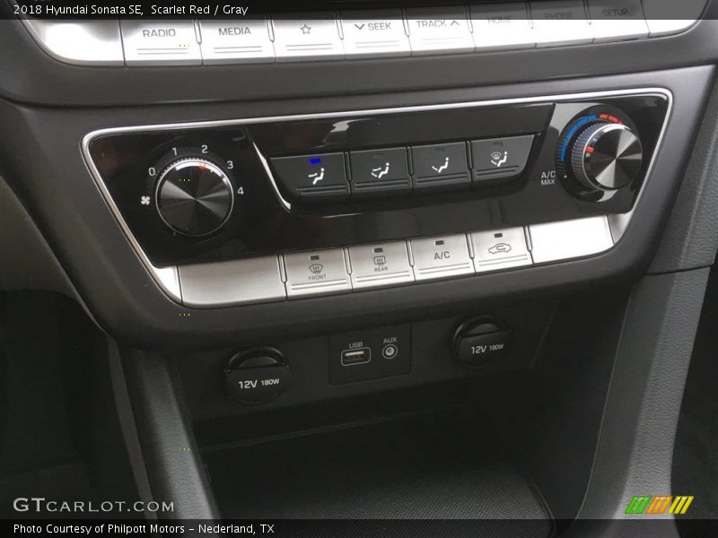 Scarlet Red / Gray 2018 Hyundai Sonata SE