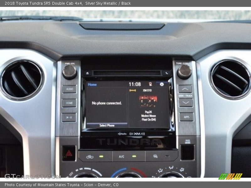 Silver Sky Metallic / Black 2018 Toyota Tundra SR5 Double Cab 4x4