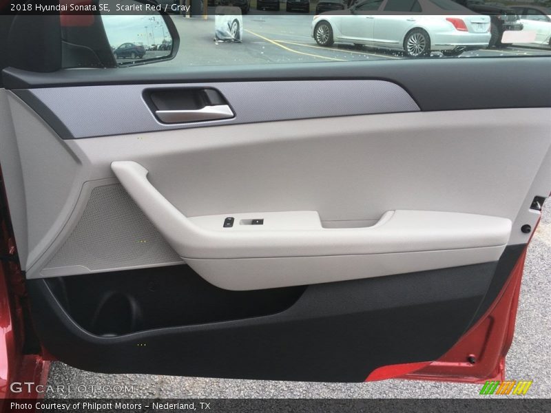 Scarlet Red / Gray 2018 Hyundai Sonata SE