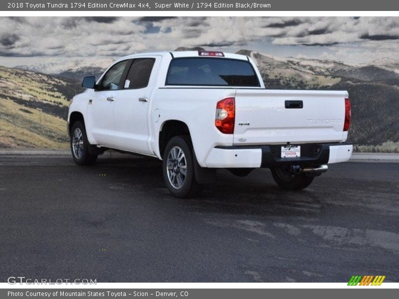 Super White / 1794 Edition Black/Brown 2018 Toyota Tundra 1794 Edition CrewMax 4x4