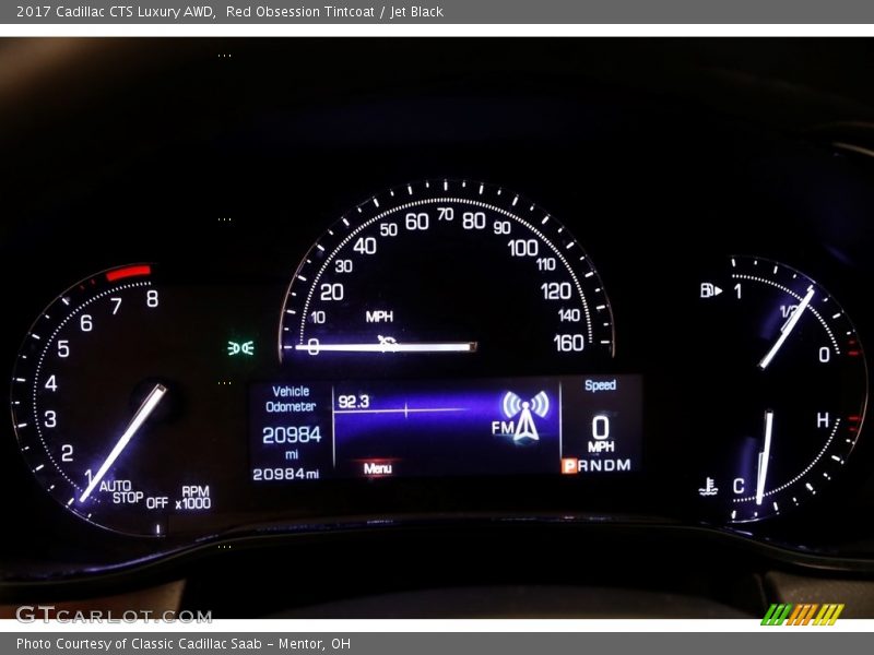 Red Obsession Tintcoat / Jet Black 2017 Cadillac CTS Luxury AWD