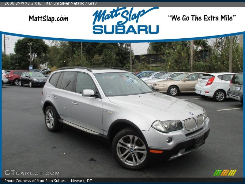 Titanium Silver Metallic / Grey 2008 BMW X3 3.0si